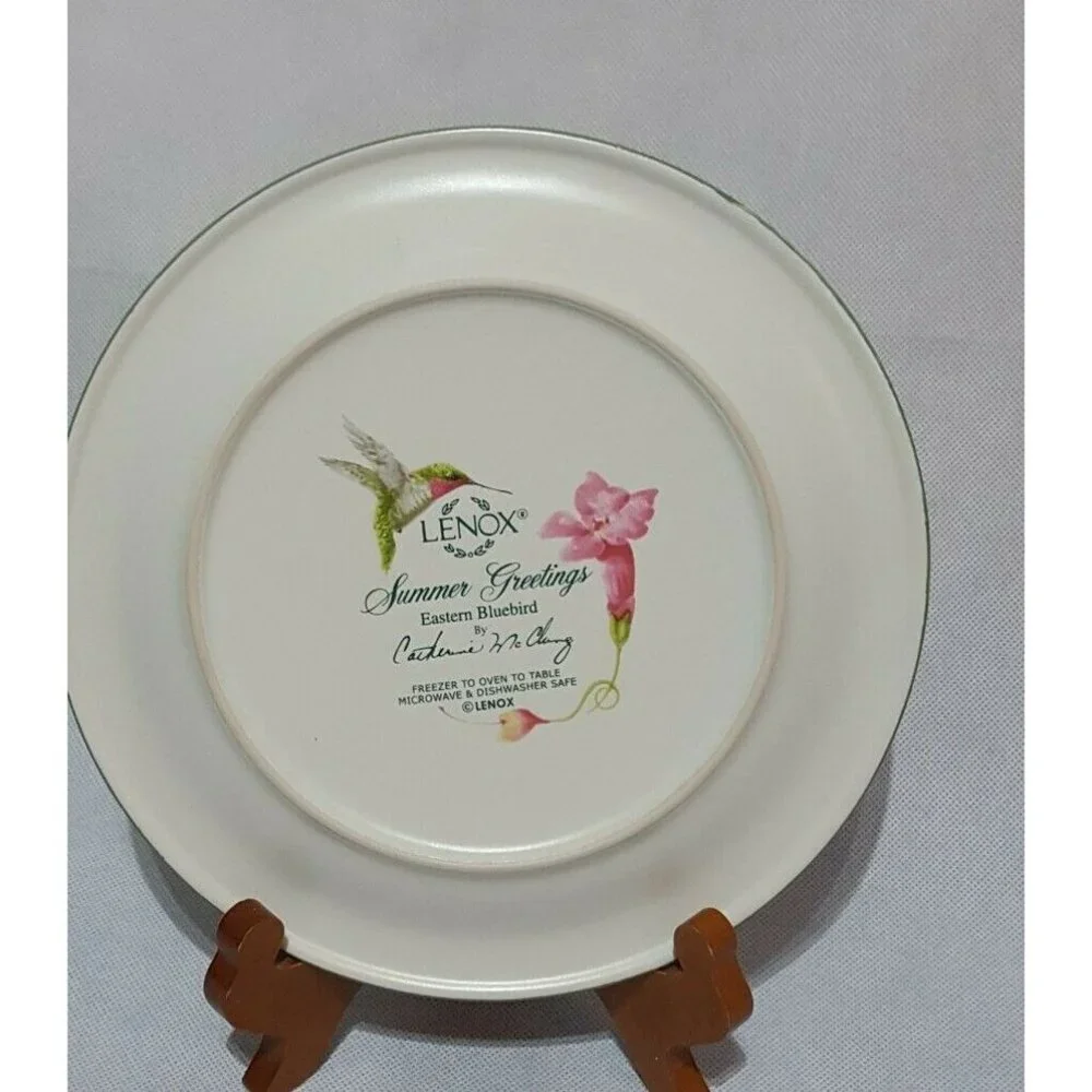 2 Lenox Summer Greetings Eastern Bluebird Catherine McClund Salad Plates‎ 8.5